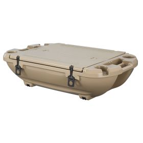 Floating Cooler, 40 QT Floating Ice Chest with Dry Storage & Tow Rope, Premium LLDPE Amphibious Drink Cooler for Water & Land